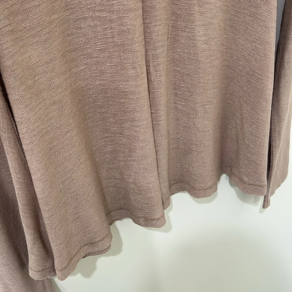 FREE PEOPLE Intimately Free Weekend Snuggle Neutral Mock-Neck Lightweight Top M